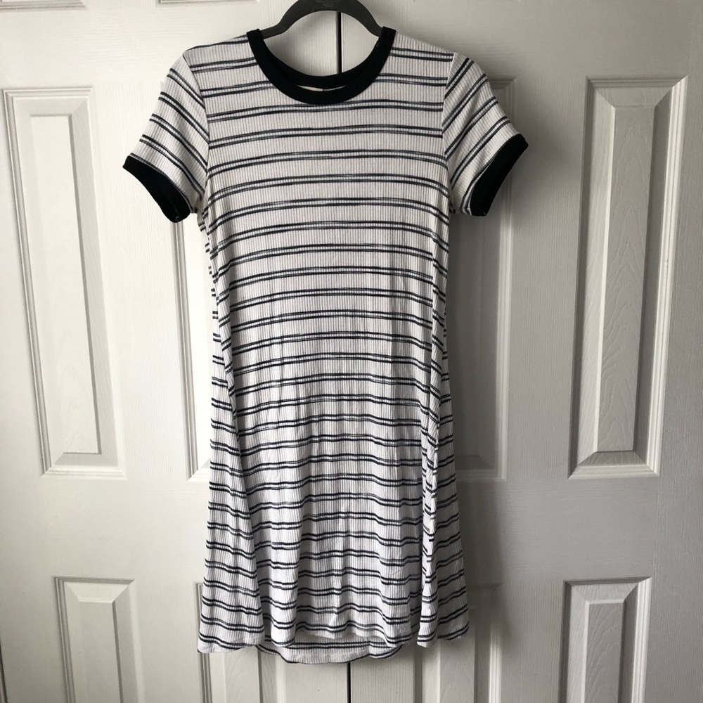 White and Blue Stripped Dress